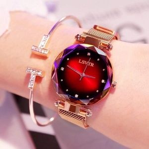 Luxury Rose Gold Women Watches Fashion Diamond Lad